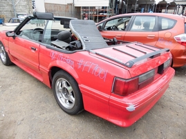 1992 FORD MUSTANG GT RED CONVERTIBLE 5.0L AT  F17001
